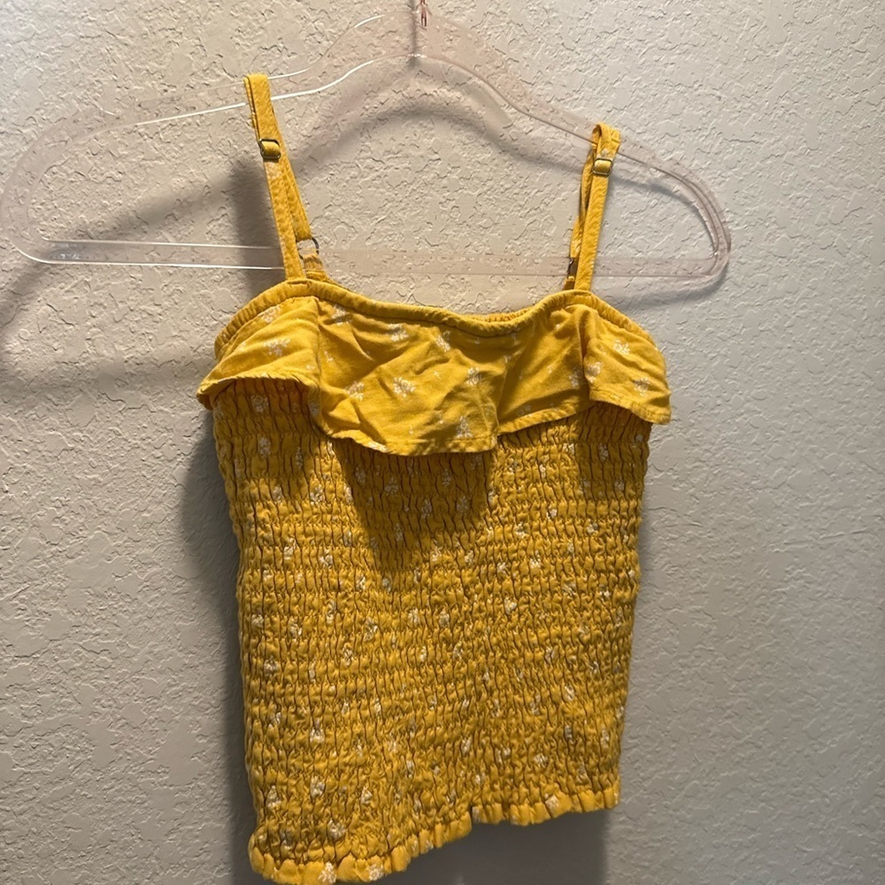 Abercrombie Kids Yellow Smocked Camisole Size 13/14